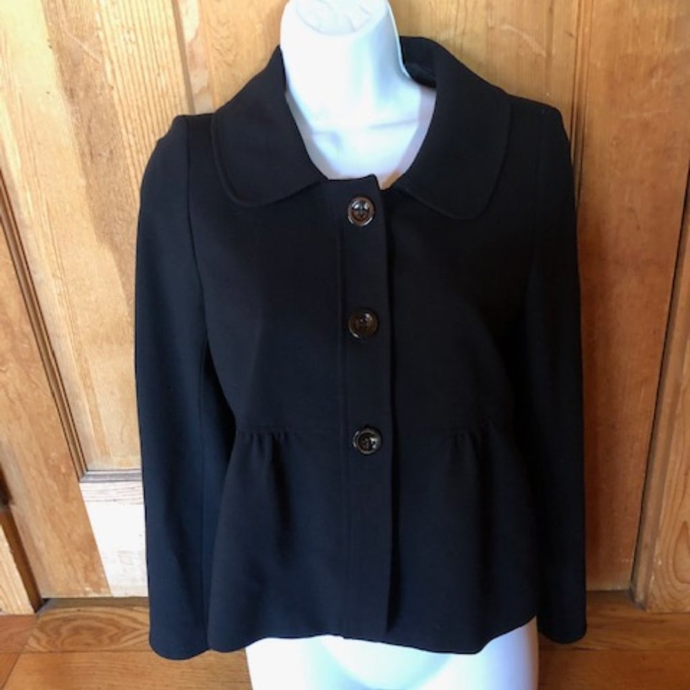 Ann Taylor, Black, Lined, Cropped Blazer, Size 4